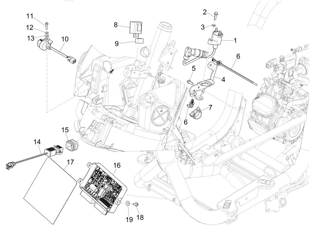 Spanningsregelaar - Bobine - Elektrische delen Piaggio Medley 150 ie ABS Euro 4 2016-2020