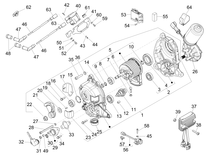 Spanningsregelaar - Bobine - Elektronische delen Piaggio MP3 500 LT Business 2014-2016
