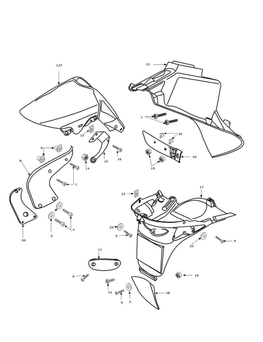Voorspatbord Peugeot Speedfight 2 50 2-takt AC Euro2