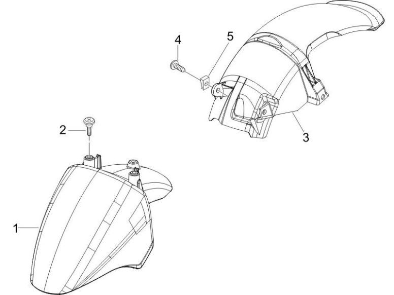 Voorspatbord Piaggio Zip 2000 4-takt AC matzwart 168