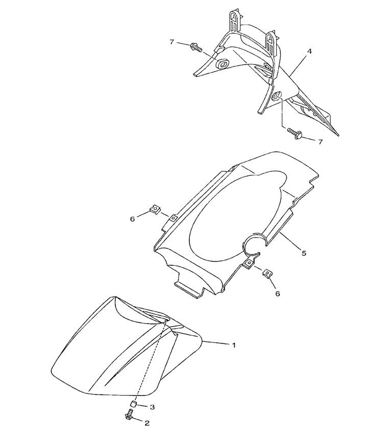Voorspatbord Yamaha Neo's 50 2-takt AC 2003-2008