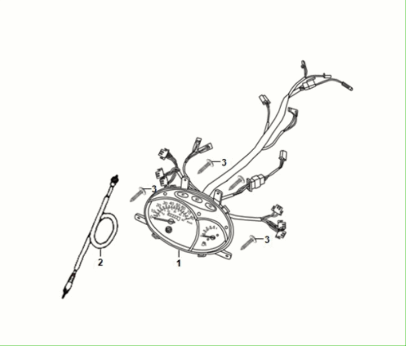 Kilomteterteller - Cockpit Sym Fiddle ll Euro 5