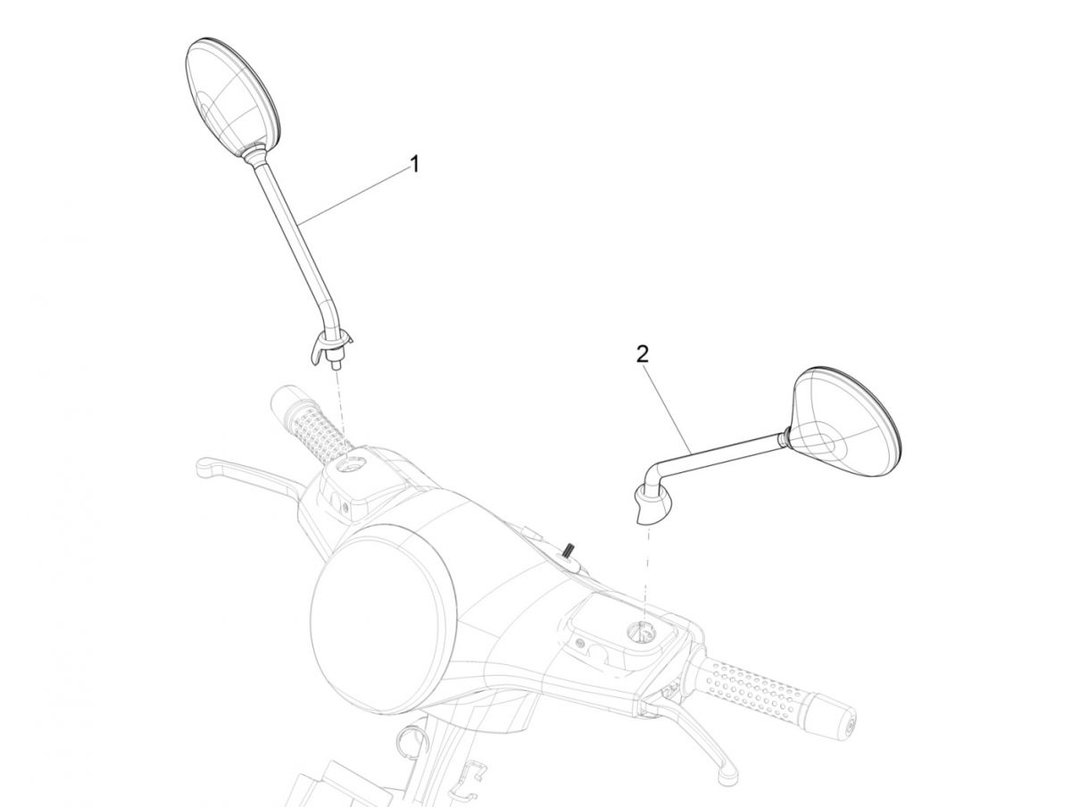 Spiegels Vespa GTS 125 IE ABS Euro 4 2016-2018