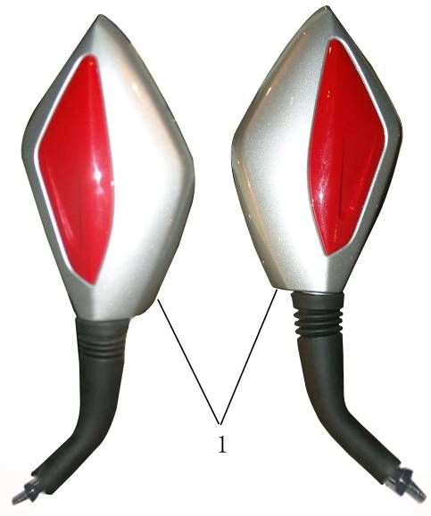 Spiegels China Touring rood