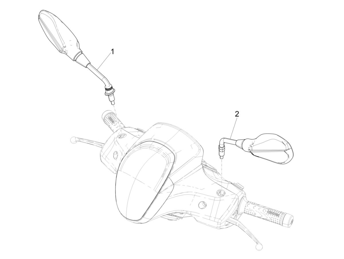 Spiegels Piaggio Medley 125 IE ABS Euro 4 2016-2019