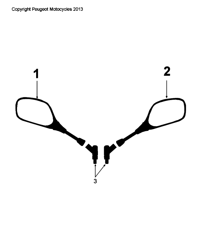 Spiegels Peugeot Citystar 50 Bruin