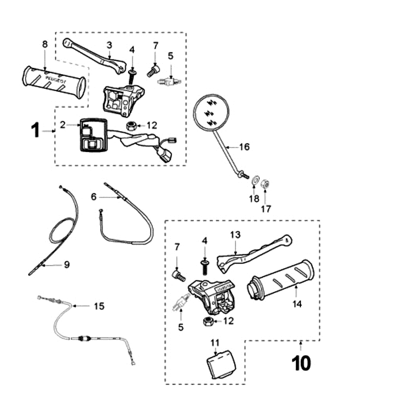 Spiegels Peugeot Fox Delivery Rood