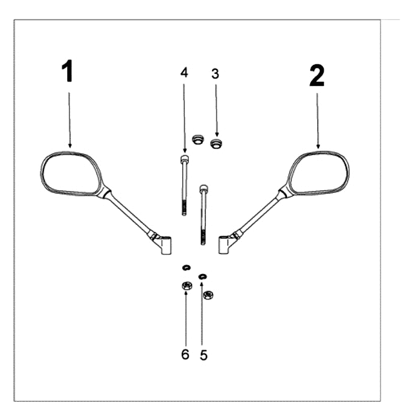 Spiegels Peugeot Kisbee RS matzwart