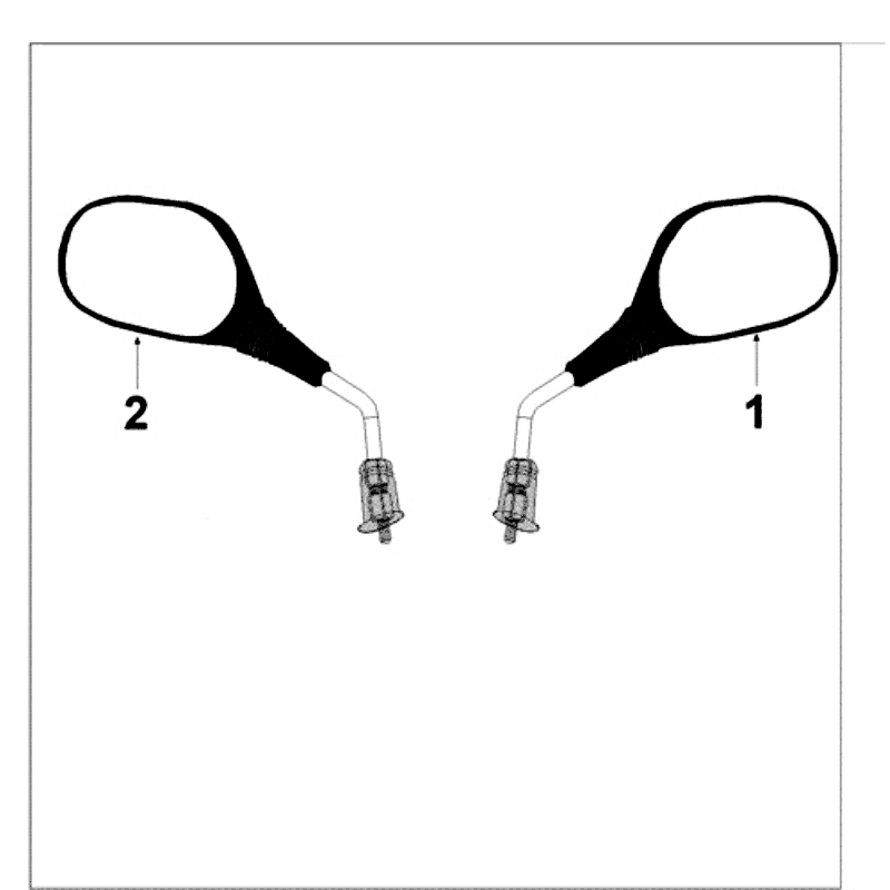 Spiegels Peugeot Tweet old matzwart