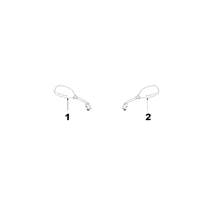 Spiegels Peugeot V-Clic 50 4-takt AC Wit