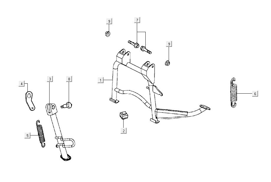 Stand kick starter arm Kymco Super8 R E5