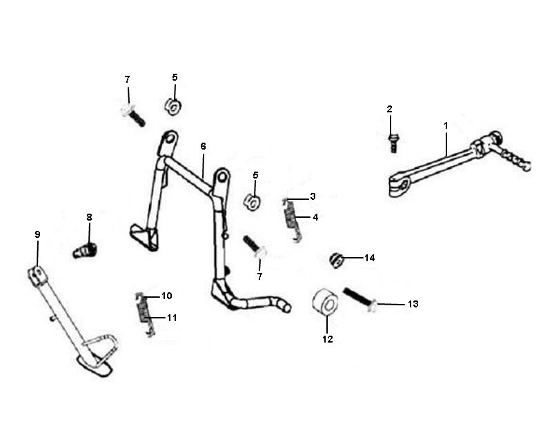 Middenstandaard - Zijstandaard - Kickstartpedaal Viraggio Sensa 4-takt