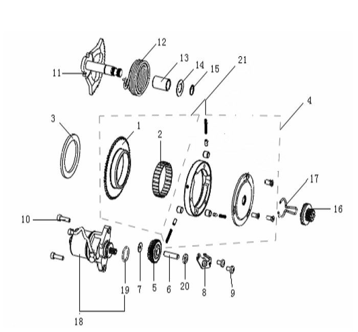 Startmotor - Kickstarteras Generic Xor 50 2-takt 2006 zwart