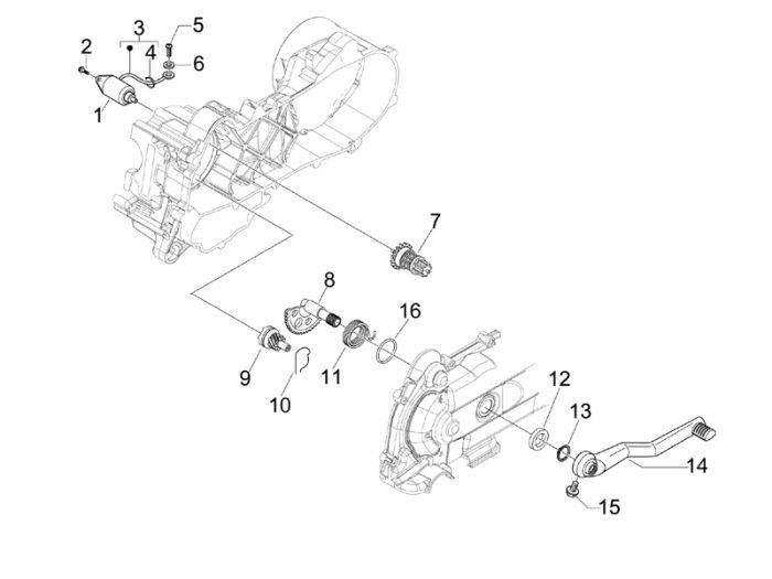 Startmotor - Bendix Vespa Primavera 50 4-takt IGET 3V Euro 4