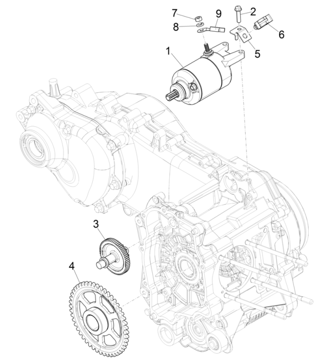 Startmotor - Starttandwiel Piaggio Beverly 300 HPE 4V ABS Euro 5 2021-2022