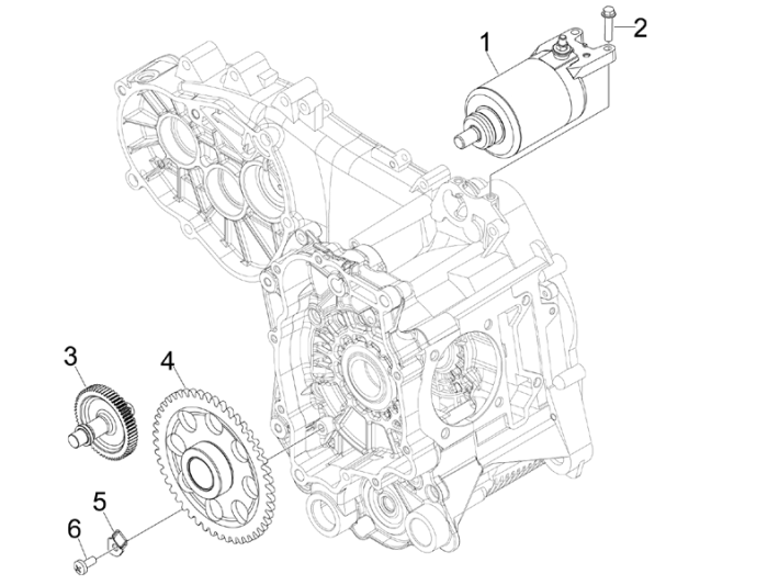Startmotor - Starttandwiel Piaggio MP3 300 LT Sport 2009-2014
