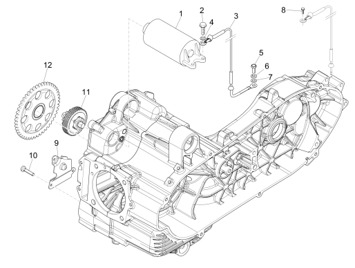 Startmotor - Starttandwiel Piaggio MP3 500 LT Sport 2014-2016
