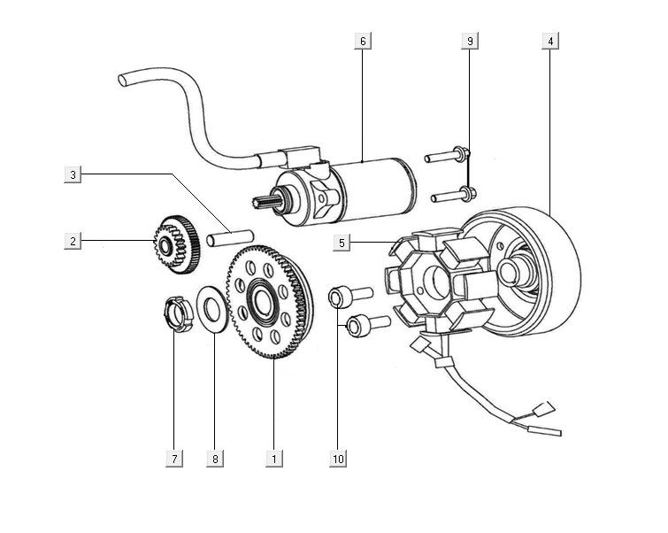 Starter motor assy Kymco Filly 50 E5+