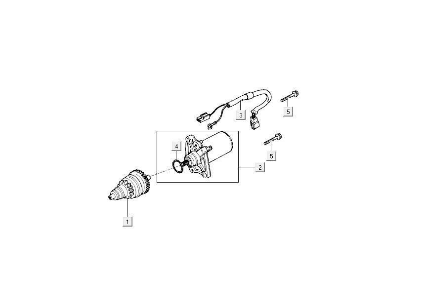 Startmotor - Bendix Kymco Grand Dink 2-takt Zilver