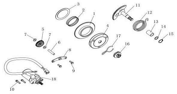 Startmotor-Kickstarter China Venom zwart