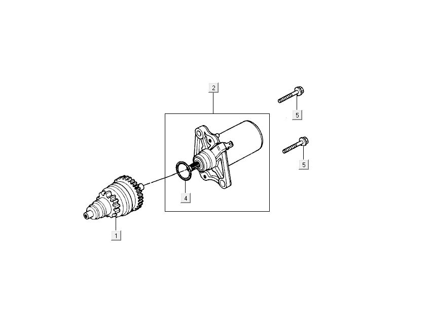 Startmotor - Bendix Kymco DJ 2-takt Zwart