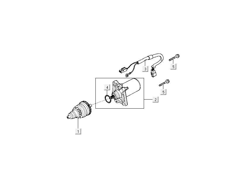 Startmotor - Bendix Kymco Super9 50 2-takt LC oud model matzwart-zilver