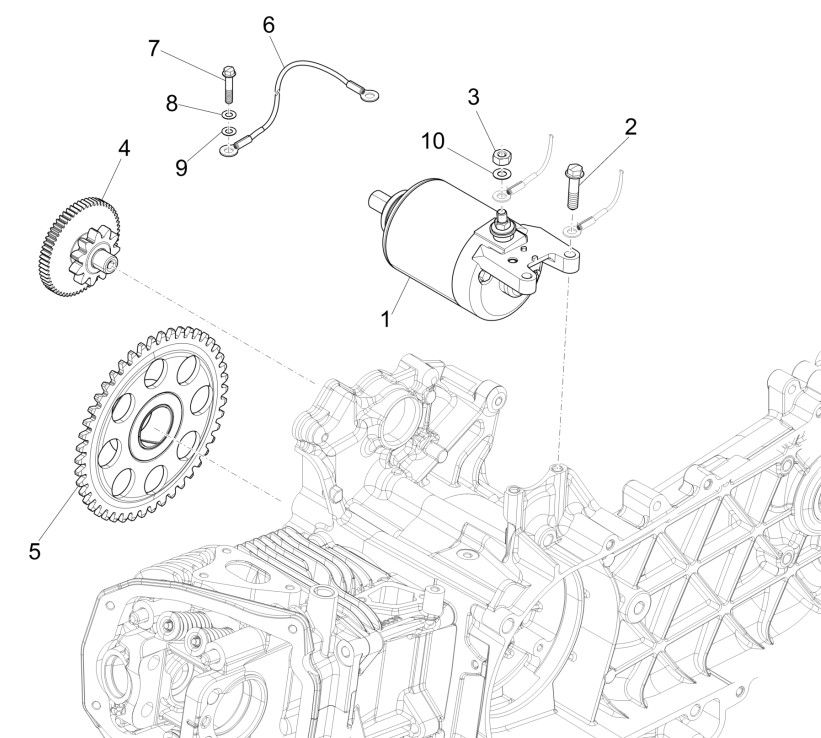 Startmotor - Starttandwiel Piaggio Liberty 125 IGET 3V ABS Euro 5
