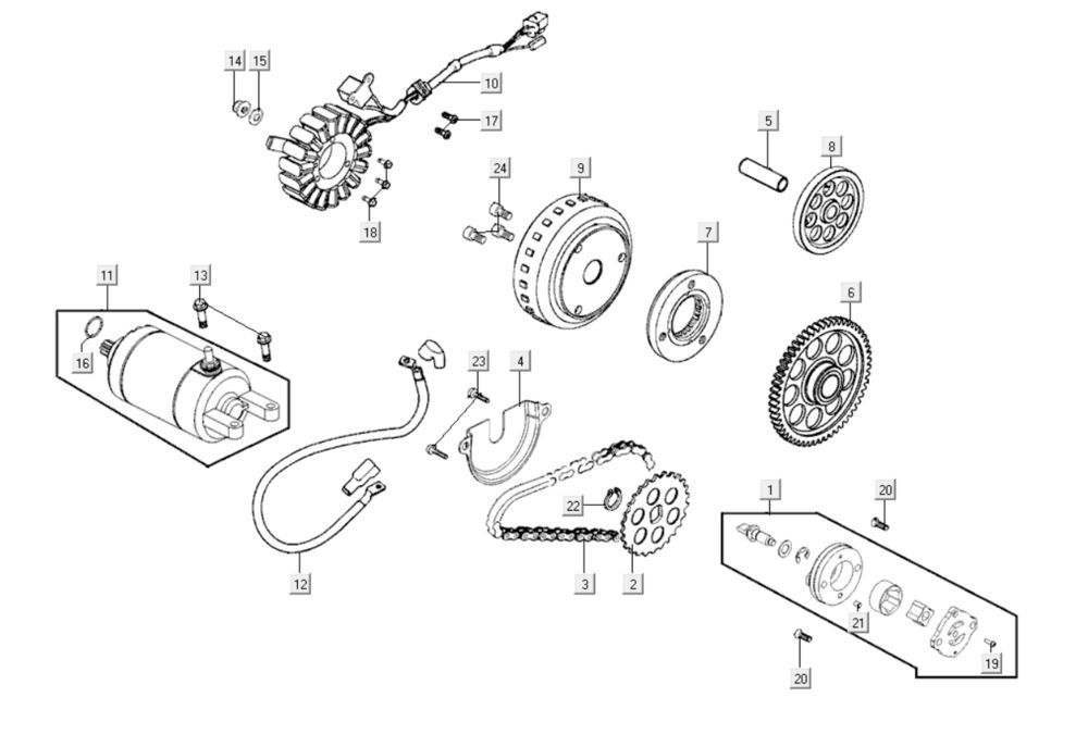 Startmotor Kymco GTI 300i