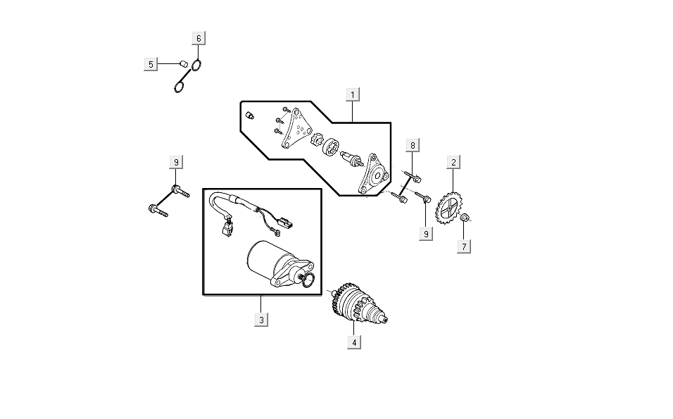 Startmotor - Oliepomp - Bendix Kymco Like 50 Euro 4 2018 →-Startmotor - Oliepomp - Bendix Kymco Like 50 Euro 4 2018→ zwart
