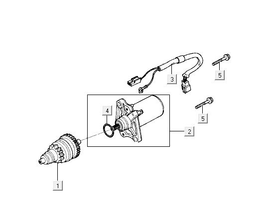 Startmotor - Bendix Kymco Vitality 50 2-takt AC blauw