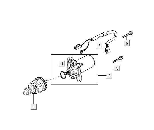 Startmotor - Bendix Kymco Yup 50 2-takt AC zilver