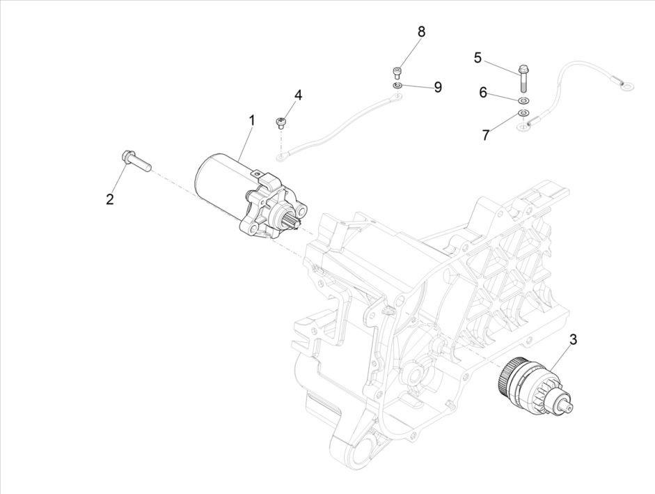 Startmotor - Bendix Piaggo Zip 50 4-takt IGET 3V Euro 5