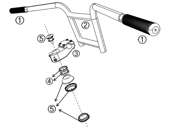 Steering system Yadea Trooper 01 Fatbike