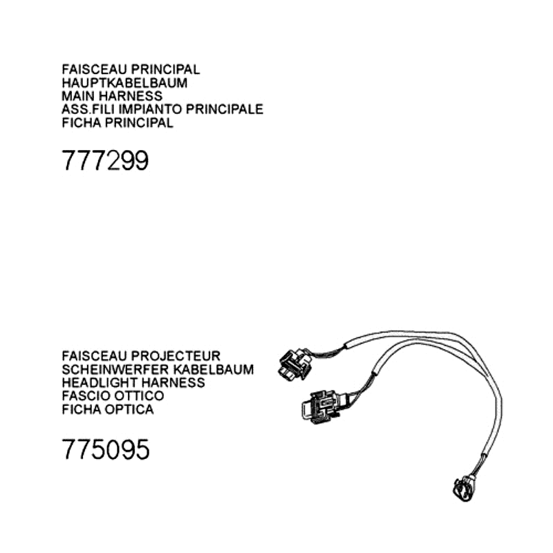 Kabelboom Peugeot Speedfight 3 50 4-takt AC Grijs
