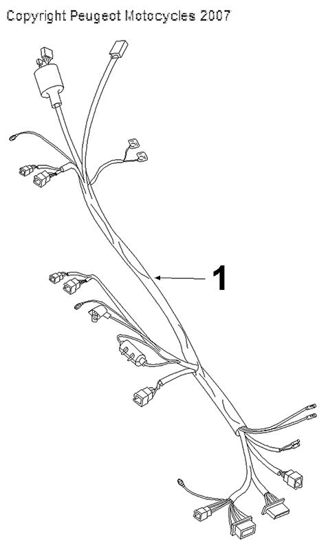 Kabelboom Peugeot V-Clic 50 4-takt AC Wit
