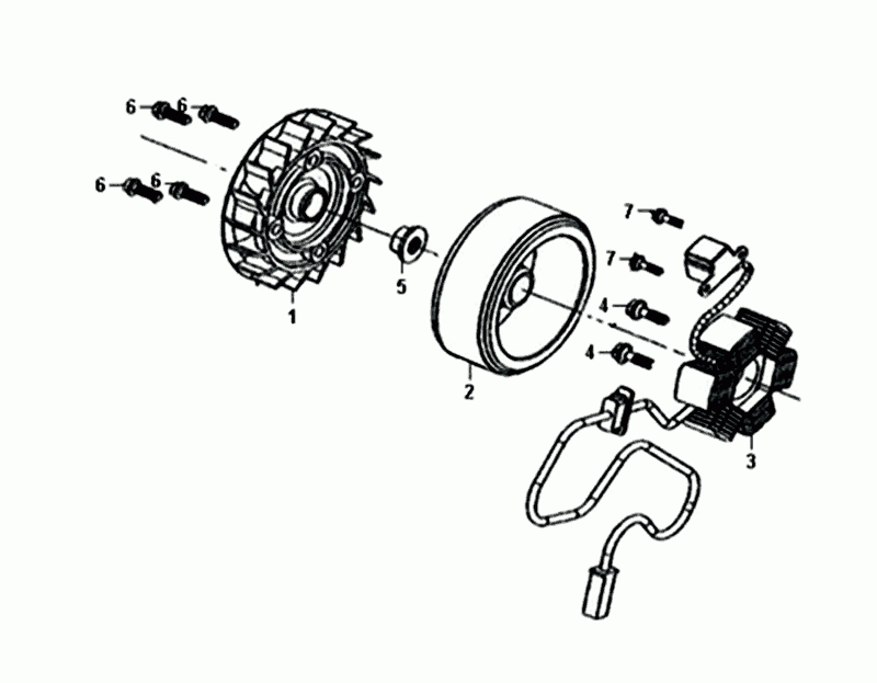 Ontsteking - Stator - Vliegwiel Sym Mio 50i