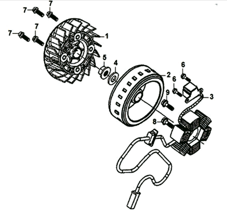 Steranker/ vliegwiel Sym Symphony ST 125I E4