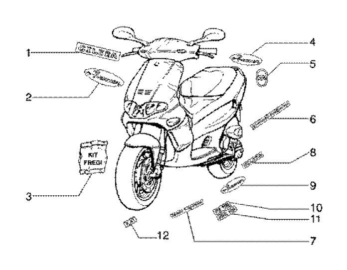 Emblemen - Stickers - Logo Gilera Runner FXR 180 2-takt