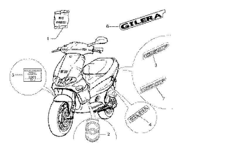 Emblemen - Stickers - Logo model 2002 Gilera Runner FXR 180 2-takt