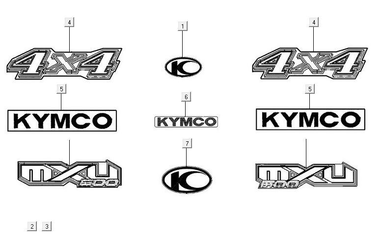 Emblemen - Stickers - Logo Kymco MXU 500