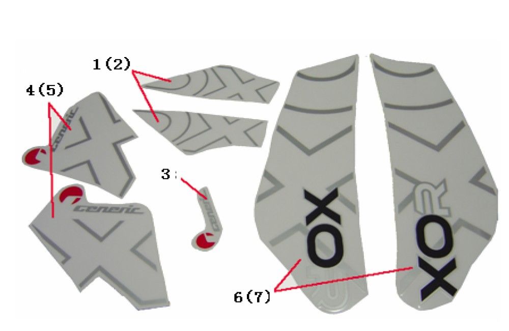 Emblemen - Stickers - Logo Generic Xor 50 2-takt 2009 geel