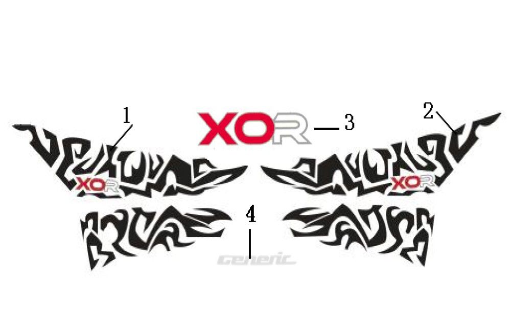 Emblemen - Stickers - Logo Generic Xor 50 2-takt 2006 zwart