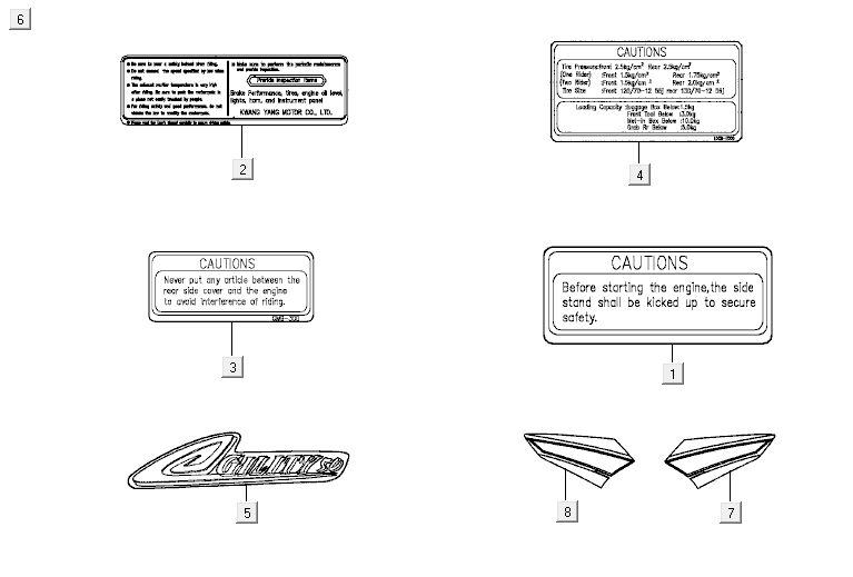 Emblemen - Stickers - Logo Kymco Agility 12' 4-takt rood