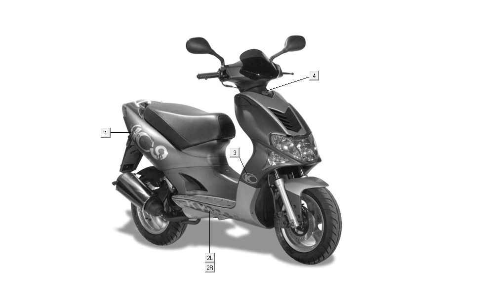 Emblemen - Stickers - Logo Kymco Super9 50 2-takt AC nieuw model rood
