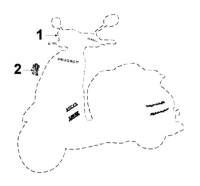 Stickers Peugeot Django 125 Allure E3 2014-2017