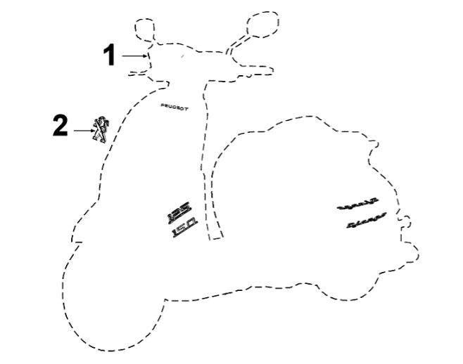 Stickers Peugeot Django 125 EFI E4 2018-2020