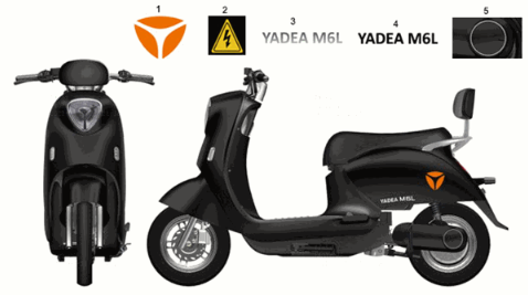 Stickers Yadea M6L