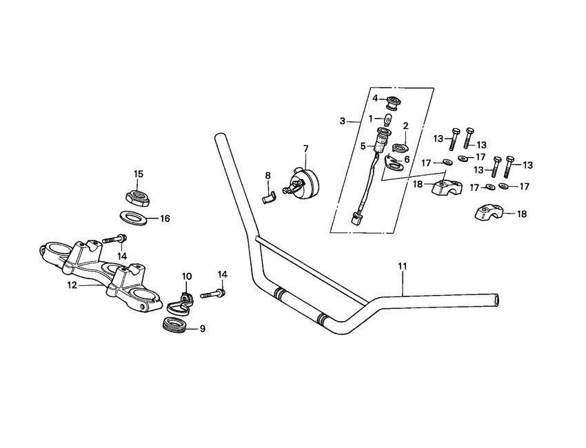 Stuur - Stuurbevestiging Honda MT