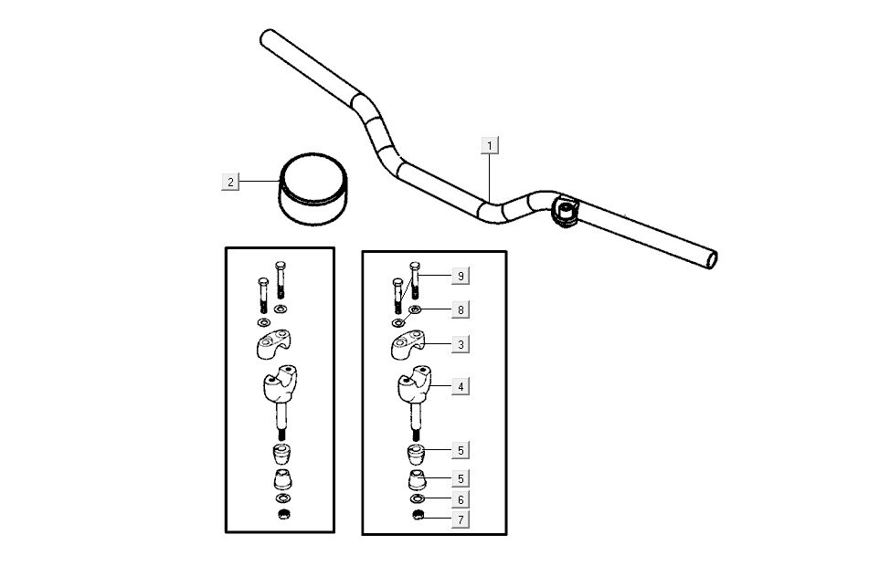 Stuur Kymco K-Pipe 4-takt Wit