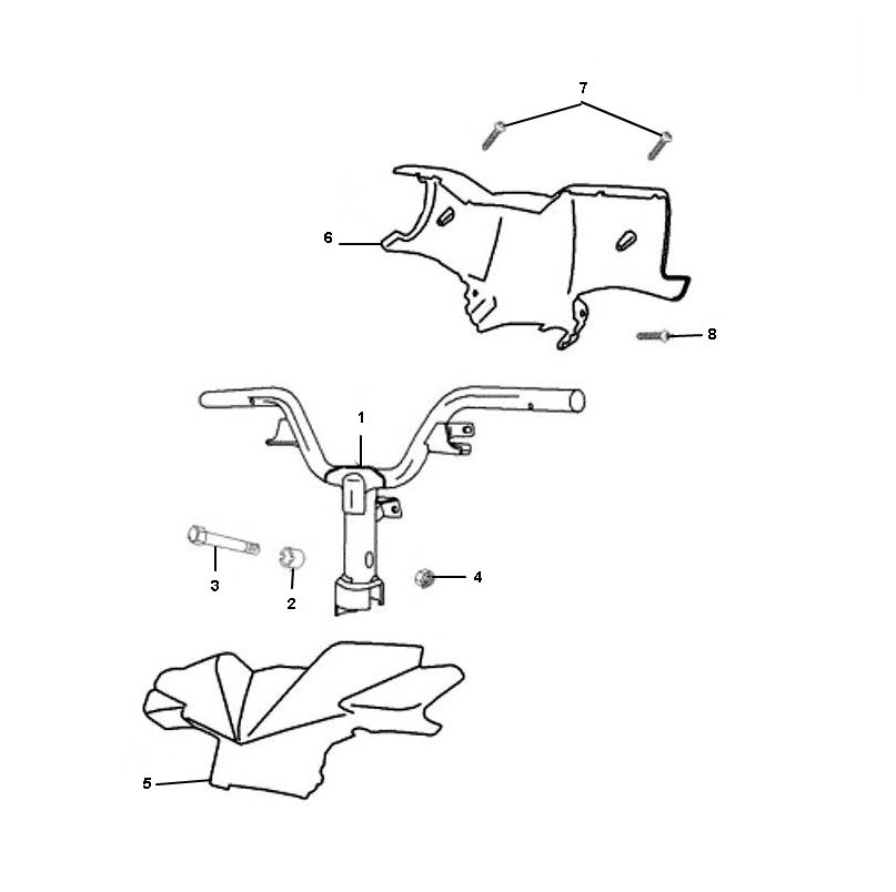 Stuur Peugeot Ludix one 2-takt